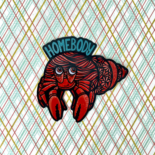 Homebody Hermit Crab Sticker
