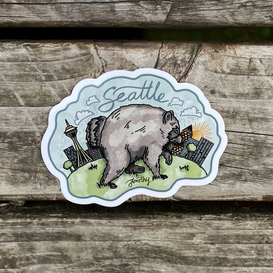 Jimothy in Seattle sticker by 2Twelve Design