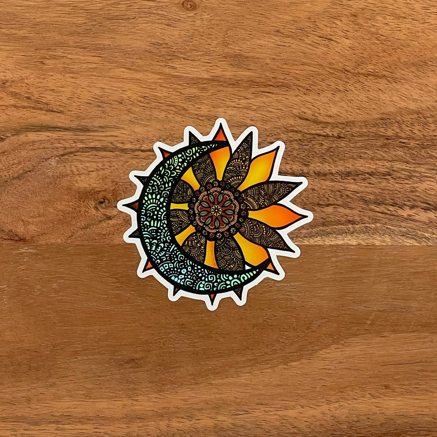 Moon and Sun Sticker - Holographic