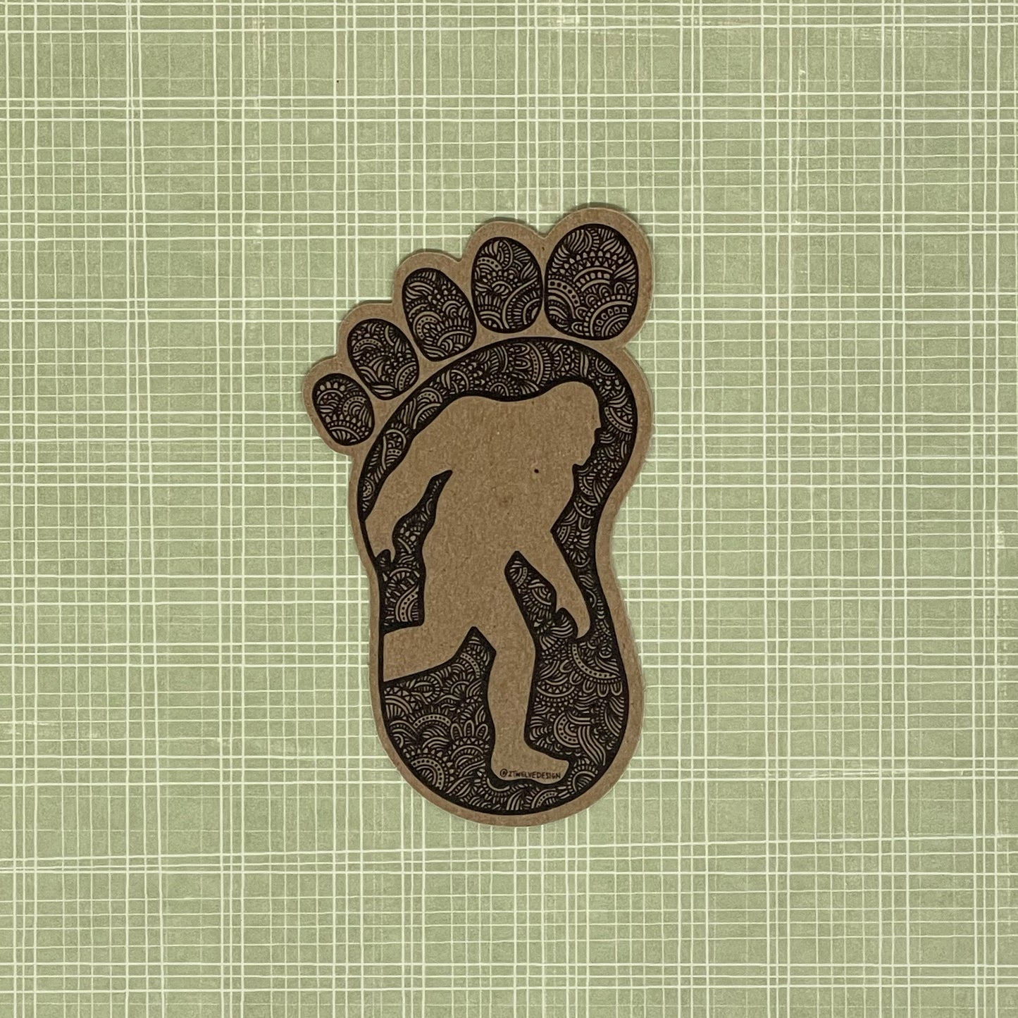 Bigfoot Sticker - Kraft Paper