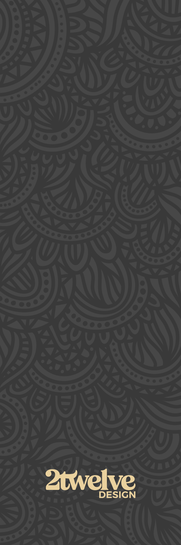 Patterned illustration with logo