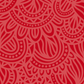 Backside of Strawberry bookmark. Pattern design with logo.
