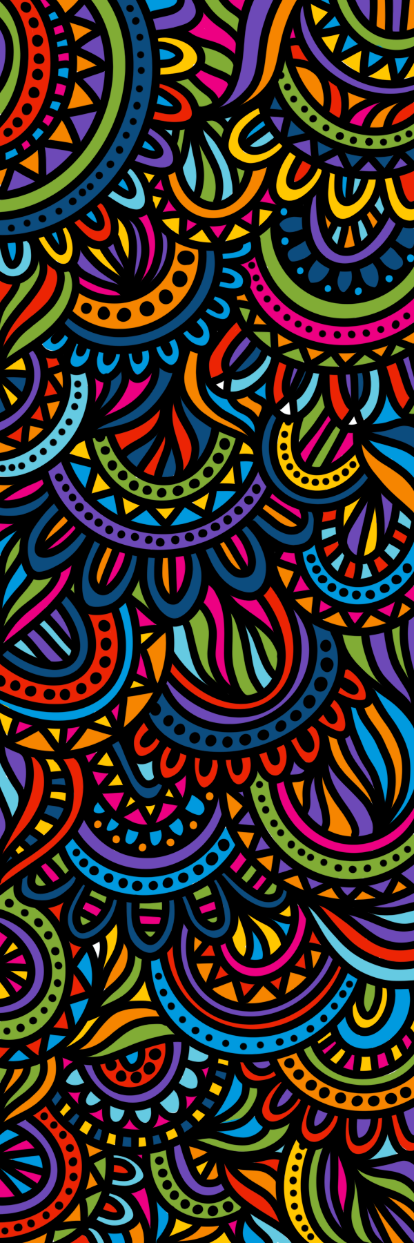 Bookmark with colorful patterned design