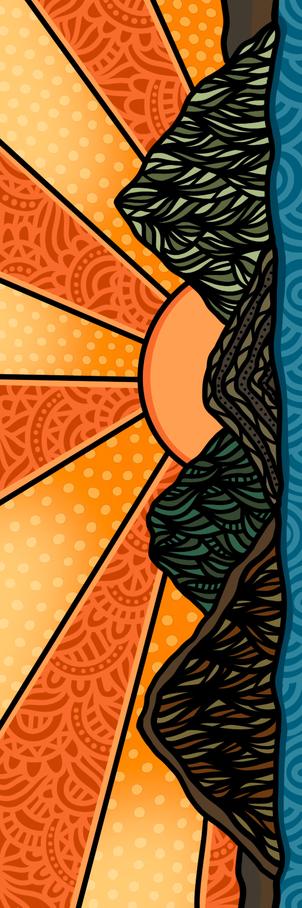 Mountain Sunrise Bookmark