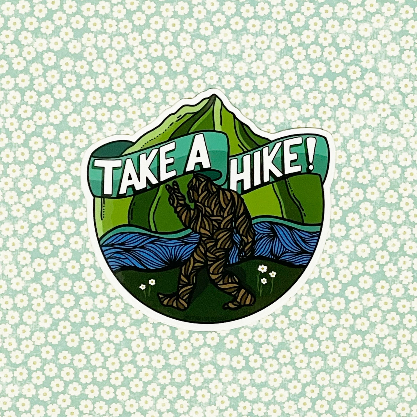 Take A Hike Bigfoot Sticker
